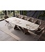 Invicta Interior Eettafel INFINITY 180-220-260cm bootvormig uitschuifbaar Italiaans patagonia keramiek wit bruin - 48792