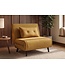 Invicta Interior Slaapstoel SMART MULTIFUNCTION 100cm fluweel mosterdgeel - 48804