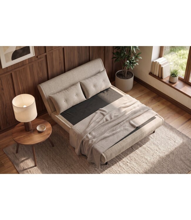 Invicta Interior Slaapstoel SMART MULTIFUNCTION 140cm fluweel champagne - 48807