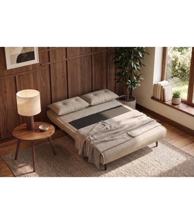 Invicta Interior Slaapstoel SMART MULTIFUNCTION 140cm fluweel champagne - 48807