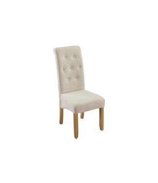 Invicta Interior Stoel CASA met nekrol boucle tweed beige - 48824