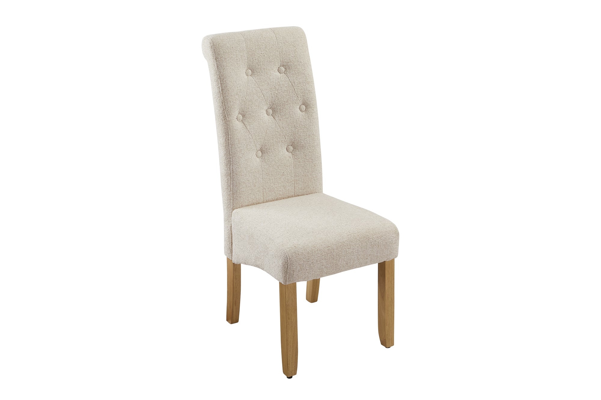 Stoel CASA met nekrol boucle tweed beige - 48824