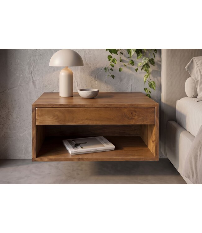 Invicta Interior Nachtkastje PURE 50cm hangend mango hout bruin honing afwerking - 48851