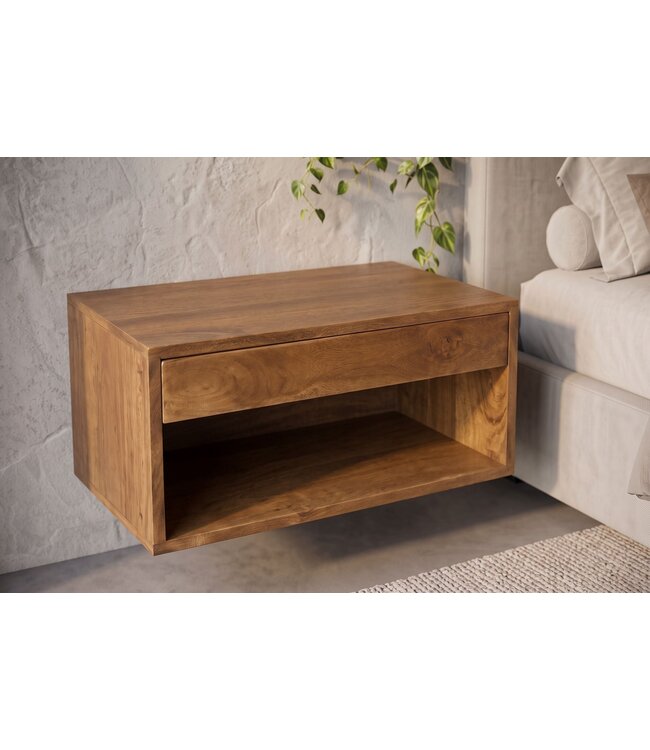Invicta Interior Nachtkastje PURE 50cm hangend mango hout bruin honing afwerking - 48851