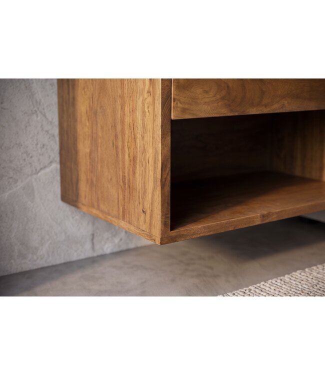 Invicta Interior Nachtkastje PURE 50cm hangend mango hout bruin honing afwerking - 48851