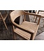 Invicta Interior Stoel KENNEDY met rieten zitting en armleuningen gerecycled pijnboomhout naturel - 48895