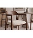 Invicta Interior Stoel KENNEDY met beklede zitting en armleuningen gerecycled dennen hout bruin smoke en geweven stof crème - 48896