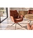 Invicta Interior Draaibare stoel CONCORD 180° auto-return met armleuningen pocket spring core fluweel roestbruin - 48898
