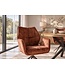 Invicta Interior Draaibare stoel CONCORD 180° auto-return met armleuningen pocket spring core fluweel roestbruin - 48898