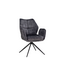 Invicta Interior Draaistoel CONCORD 180° auto-return met armleuningen, zakveersysteem, fluweel donkergrijs zwart - 48900
