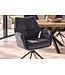 Invicta Interior Draaistoel CONCORD 180° auto-return met armleuningen, zakveersysteem, fluweel donkergrijs zwart - 48900