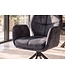 Invicta Interior Draaistoel CONCORD 180° auto-return met armleuningen, zakveersysteem, fluweel donkergrijs zwart - 48900