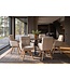 Invicta Interior Draaibare fauteuil BIG GEORGE 360° roteerbaar berkenhout frame met armleuningen veerkern koord beige - 48901