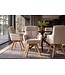 Invicta Interior Draaibare fauteuil BIG GEORGE 360° roteerbaar berkenhout frame met armleuningen veerkern koord beige - 48901