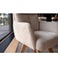 Invicta Interior Draaibare fauteuil BIG GEORGE 360° roteerbaar berkenhout frame met armleuningen veerkern koord beige - 48901