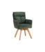 Invicta Interior Draaibare fauteuil BIG GEORGE 360° roteerbaar berkenhout frame met armleuningen veerkern koord groen - 48902