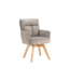 Invicta Interior Draaibare fauteuil BIG GEORGE 360° roteerbaar berkenhout frame met armleuningen veerkern koord greige - 48903