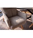 Invicta Interior Draaibare fauteuil BIG GEORGE 360° roteerbaar berkenhout frame met armleuningen veerkern koord greige - 48903