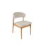 Invicta Interior Stoel VALHALLA WOOD textured fabric creamy en eikenhout naturel - 48920