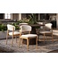 Invicta Interior Stoel VALHALLA WOOD textured fabric creamy en eikenhout naturel - 48920