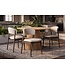 Invicta Interior Stoel VALHALLA WOOD gestructureerde stof beige en eiken hout bruin - 48921
