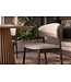 Invicta Interior Stoel VALHALLA WOOD gestructureerde stof beige en eiken hout bruin - 48921