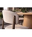 Invicta Interior Stoel VALHALLA WOOD gestructureerde stof beige en eiken hout bruin - 48921