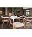 Invicta Interior Stoel VALHALLA WOOD met armleuningen geweven stof crème en naturel eikenhout - 48922