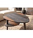 Invicta Interior Salontafel ORGANIC LIVING 55cm met opbergvak sheesham hout grijs smoke afwerking - 48938