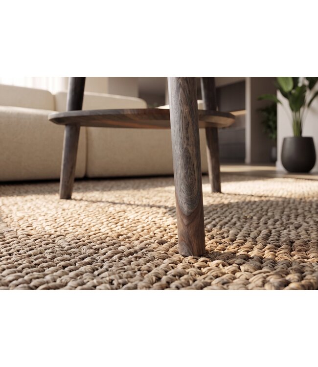 Invicta Interior Salontafel ORGANIC LIVING 55cm met opbergvak sheesham hout grijs smoke afwerking - 48938