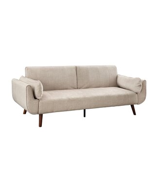 Invicta Interior Slaapbank DIVANI 220cm 3-zits fluweel champagne beige - 48983