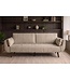 Invicta Interior Slaapbank DIVANI 220cm 3-zits fluweel champagne beige - 48983