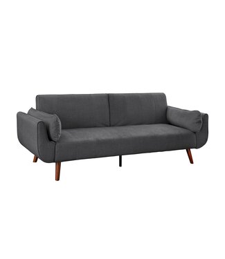 Invicta Interior Slaapbank DIVANI 220cm 3-zits fluweel grijs - 48984