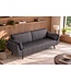 Invicta Interior Slaapbank DIVANI 220cm 3-zits fluweel grijs - 48984