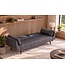Invicta Interior Slaapbank DIVANI 220cm 3-zits fluweel grijs - 48984