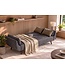 Invicta Interior Slaapbank DIVANI 220cm 3-zits fluweel grijs - 48984