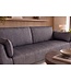 Invicta Interior Slaapbank DIVANI 220cm 3-zits fluweel grijs - 48984