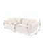 Invicta Interior XXL 3-zits bank CLOUD 260cm boucle tweed beige - 49012