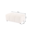 Invicta Interior Kruk CLOUD 100cm bouclé tweed beige - 49013