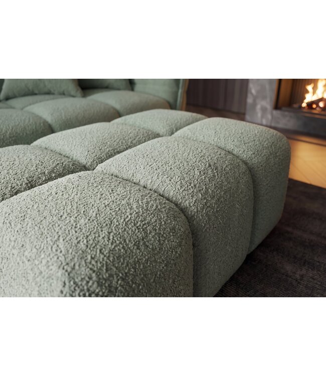 Invicta Interior Kruk CLOUD 100cm bouclé sage - 49021
