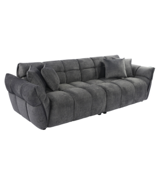 Invicta Interior Loungebank CLOUD 260cm 3-zits XXL vogue velvet grey - 49022