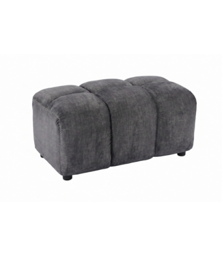 Invicta Interior Kruk CLOUD 100cm vogue velvet grijs - 49023