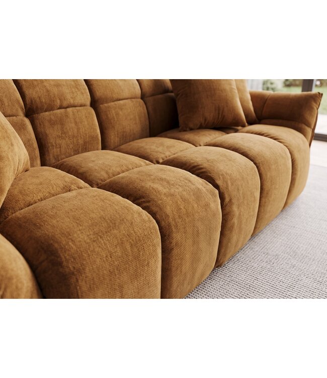 Invicta Interior Xxxl bank CLOUD 260cm 3-zits vogue velvet mosterdgeel - 49024