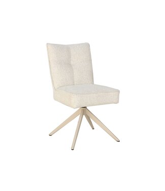Invicta Interior Draaistoel LUGANO 360° met auto-return 150 kg laadvermogen veercore chenille tweed beige - 49065