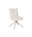 Invicta Interior Draaistoel LUGANO 360° met auto-return 150 kg laadvermogen veercore chenille tweed beige - 49065