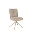 Invicta Interior Draaibare stoel LUGANO 360° auto-return 150 kg draagvermogen veercore chenille tweed taupe beige - 49066