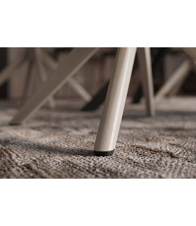 Invicta Interior Draaibare stoel LUGANO 360° auto-return 150 kg draagvermogen veercore chenille tweed taupe beige - 49066