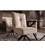 Invicta Interior Draaistoel LUGANO 360° auto-return 150 kg draagvermogen veerkern velours fluweel beige zwart - 49067