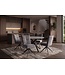 Invicta Interior Draaibare stoel LUGANO 360° auto-return 150 kg draagvermogen veerkern velours fluweel grijs zwart - 49068