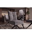 Invicta Interior Draaibare stoel LUGANO 360° auto-return 150 kg draagvermogen veerkern velours fluweel grijs zwart - 49068